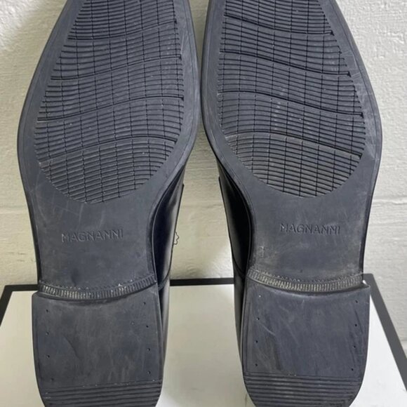 Magnanni Linea Merino 16980 Black Leather Loafers Slip On Dress Shoes Men's 12 M - Picture 10 of 11